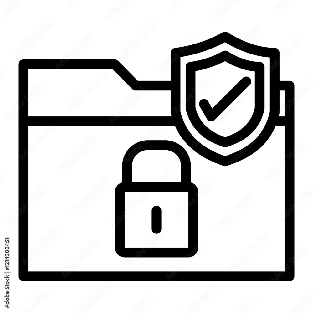 Secure folder Vector Design Icon Style Secure folder Vector Design Icon Style