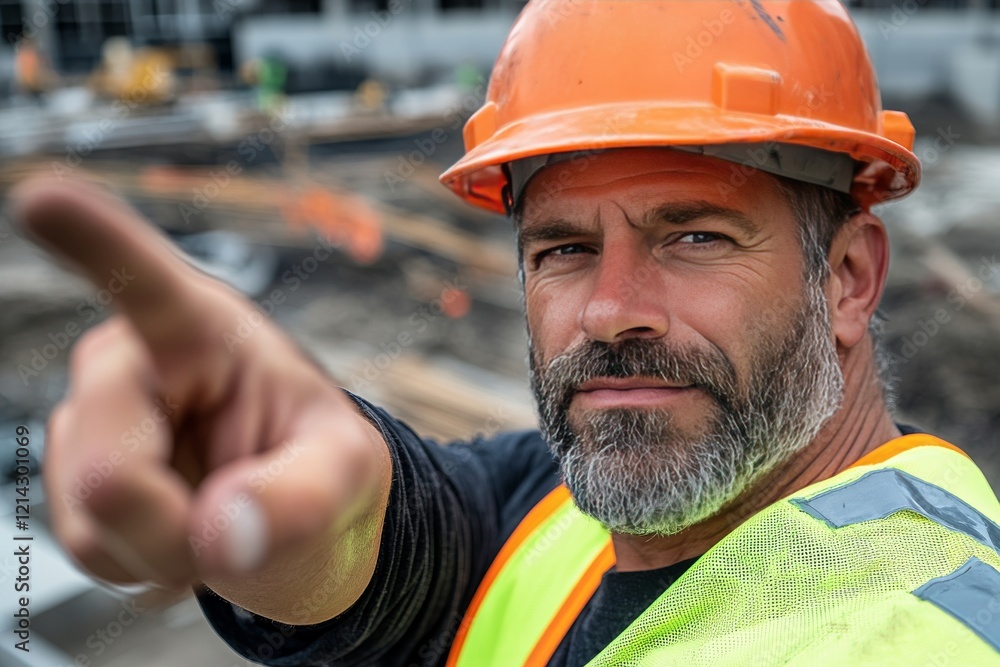 An architect, surrounded by construction equipment and scaffolding. Generative AI An architect, surrounded by construction equipment and scaffolding. Generative AI