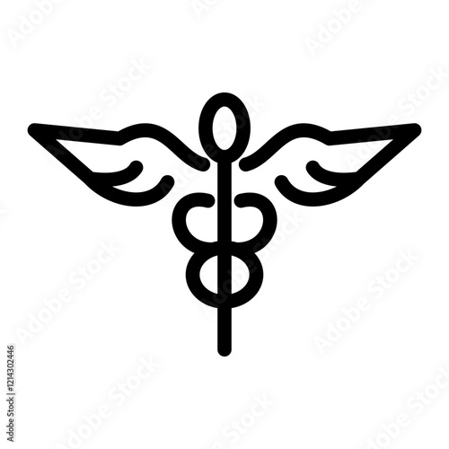 Caduceus Vector Design Icon Style