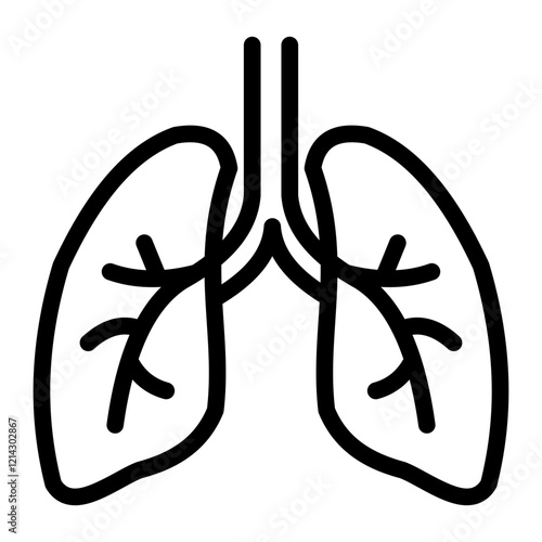 Lungs Vector Design Icon Style