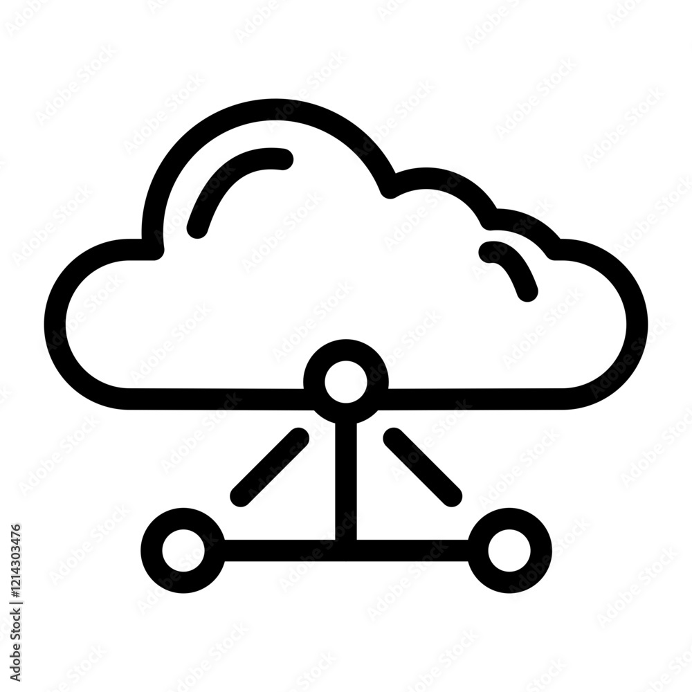 Cloud Connection Vector Design Icon Style Cloud Connection Vector Design Icon Style