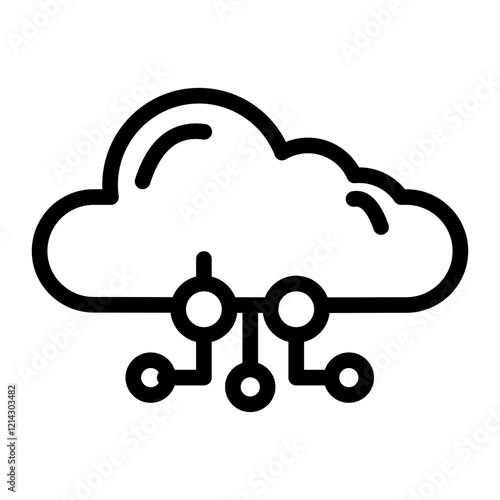 Cloud Computing Vector Design Icon Style
