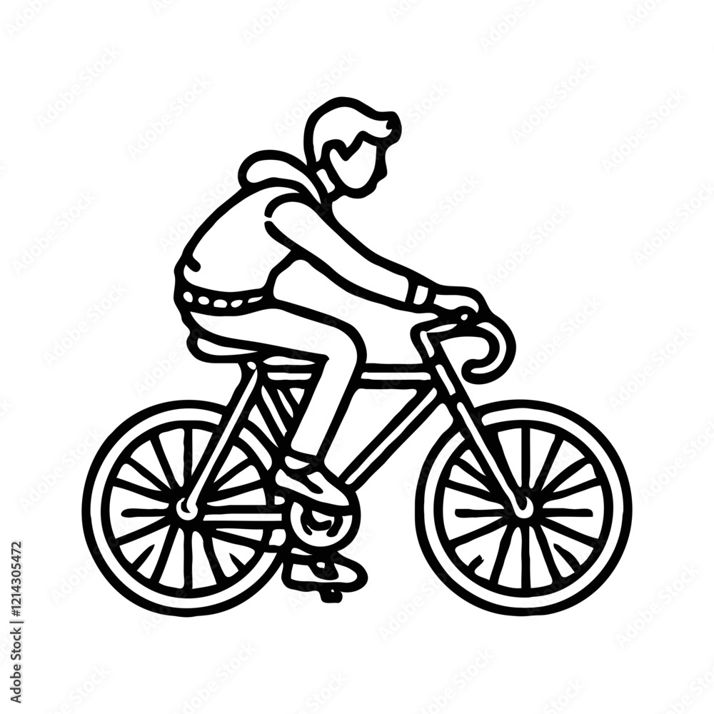 Fototapeta premium Person riding a bicycle