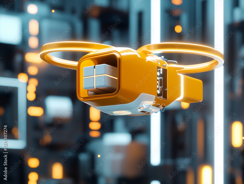 Drone Delivering Package