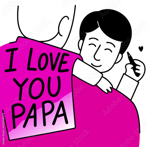 I love you papa illustration vector art