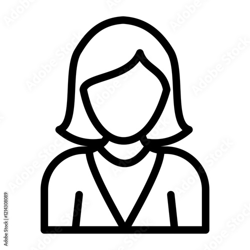 Female Journalist Vector Design Icon Style