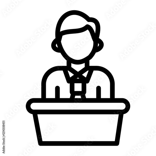 Press Secretary Vector Design Icon Style