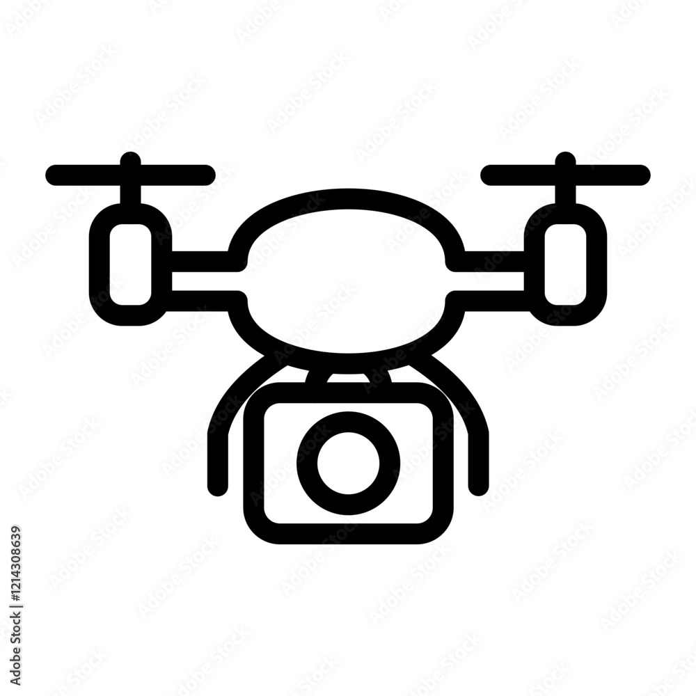 Camera Drone Vector Design Icon Style Camera Drone Vector Design Icon Style
