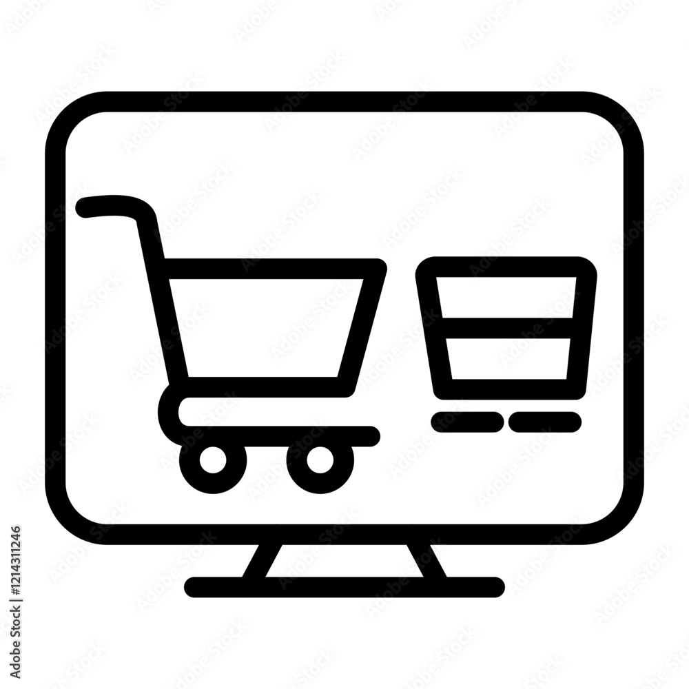 Online Shopping Vector Design Icon Style Online Shopping Vector Design Icon Style