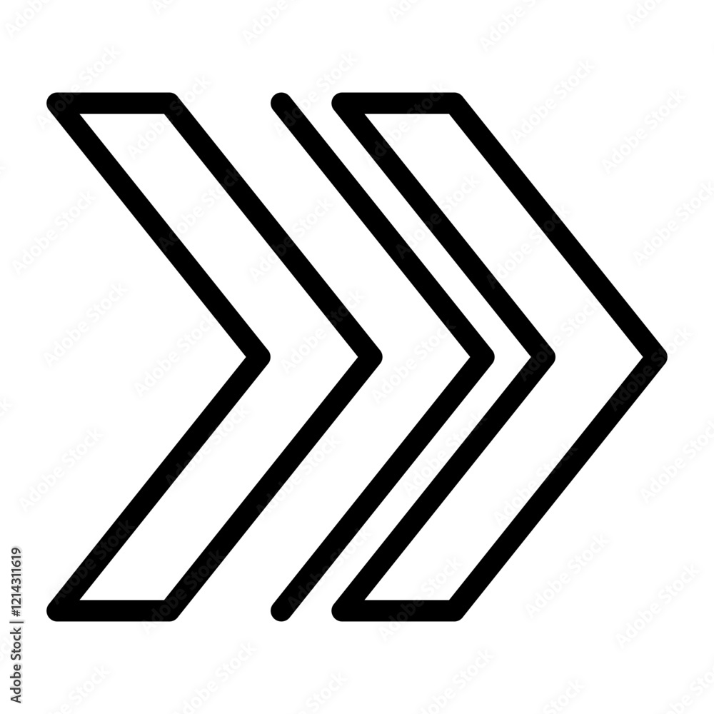 Right Chevron Vector Design Icon Style Right Chevron Vector Design Icon Style