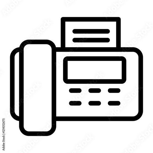 Fax Machine Vector Design Icon Style