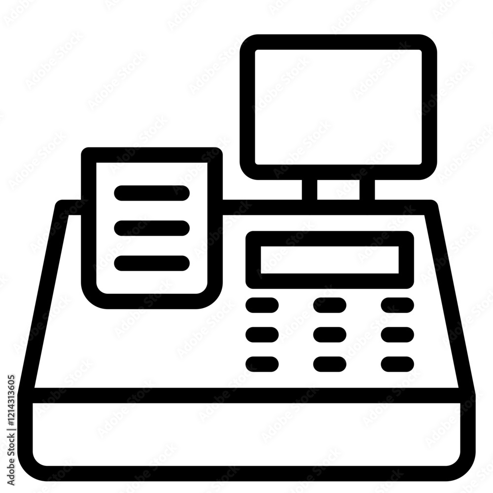 Cash Register Vector Design Icon Style Cash Register Vector Design Icon Style
