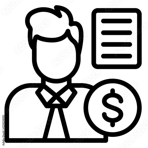 Accountant Vector Design Icon Style