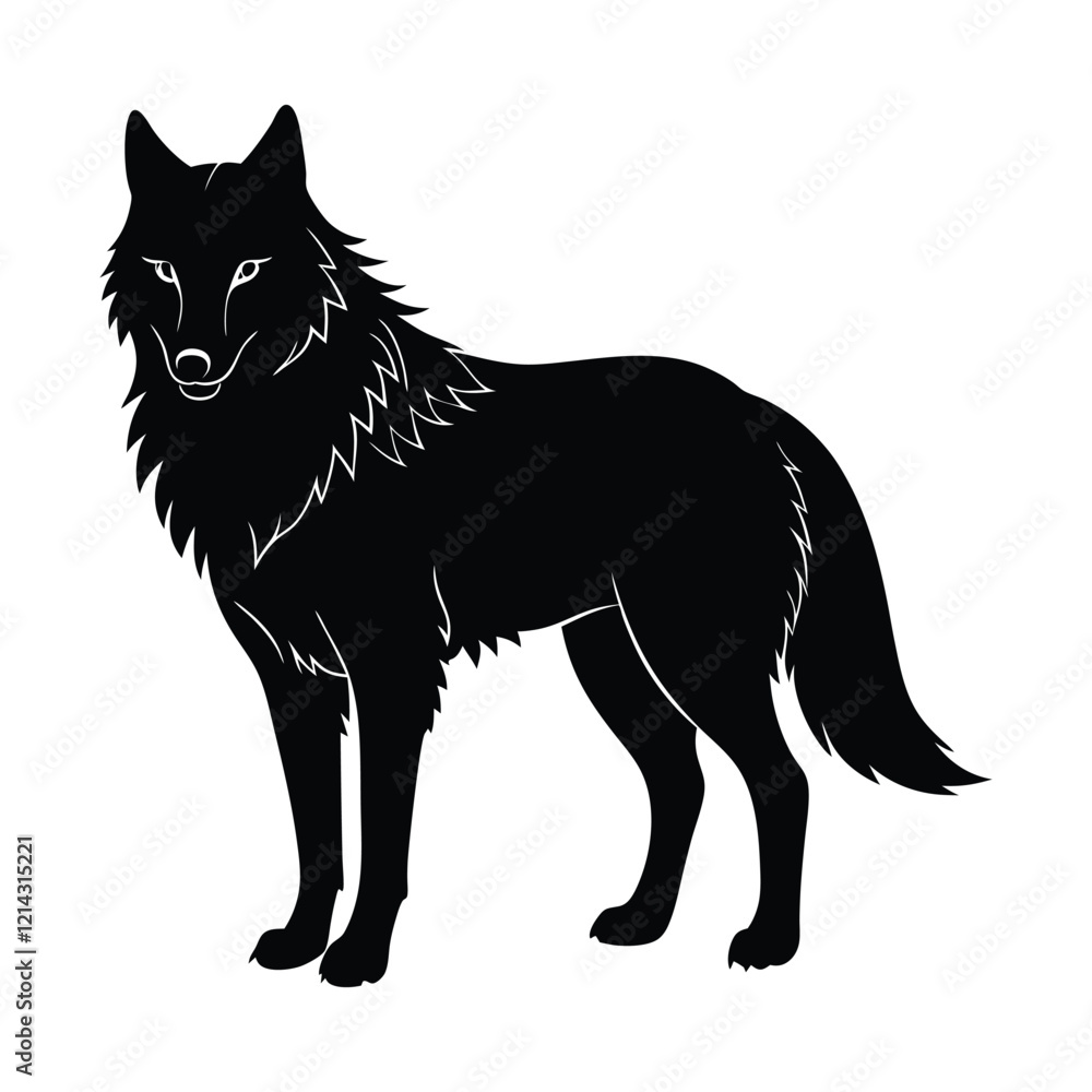 vector illustration of wolf on white background vector illustration of wolf on white background