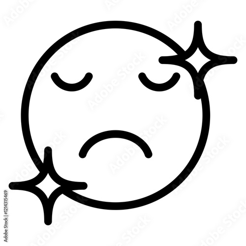 Disappointed Vector Design Icon Style