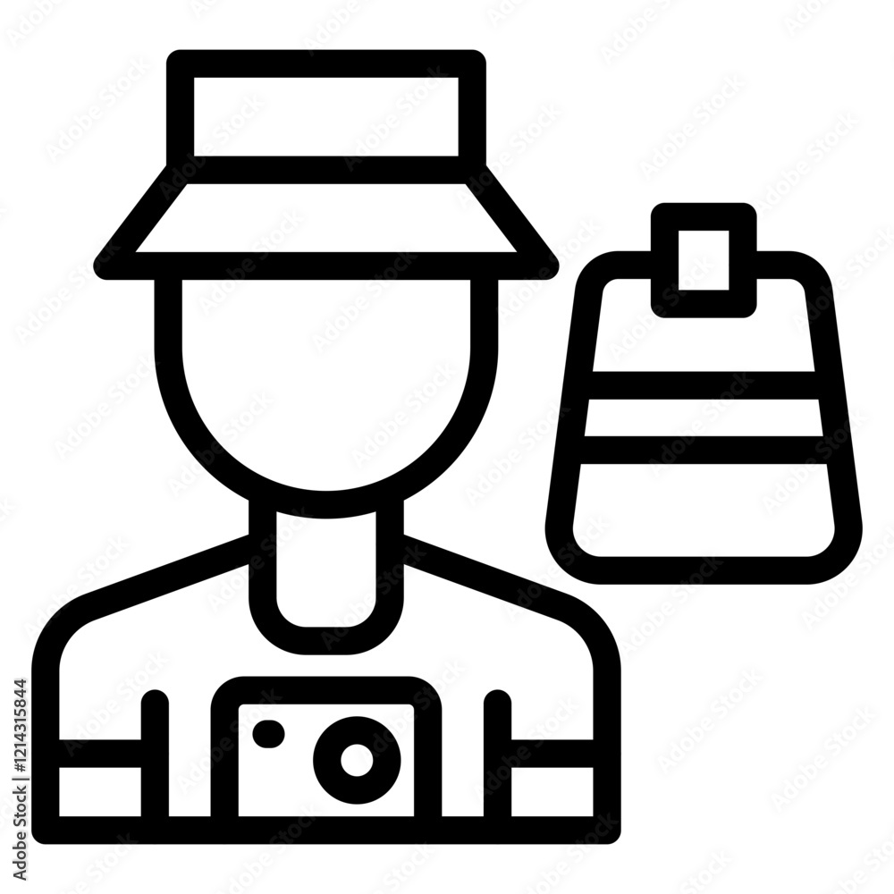 Obraz premium Tourist Vector Design Icon Style