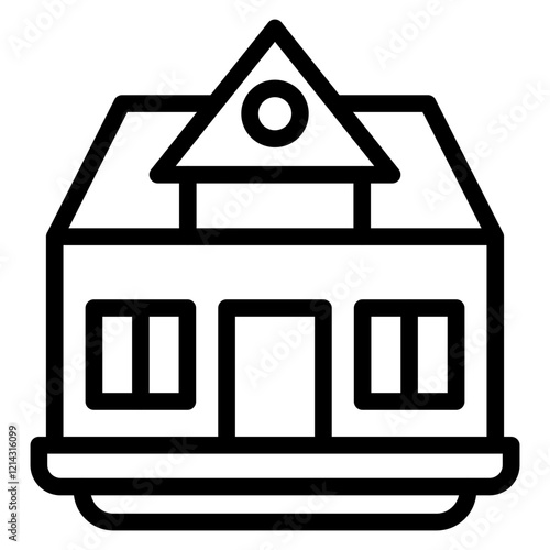 Bungalow Vector Design Icon Style