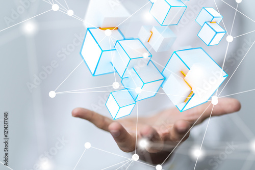 Global network. Blockchain....