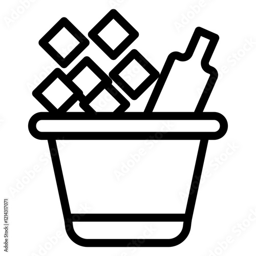 Ice Bucket Vector Design Icon Style