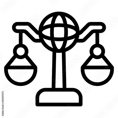 Global Law Vector Design Icon Style