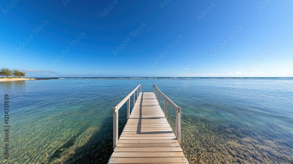 Obraz premium Tranquil Ocean Pier