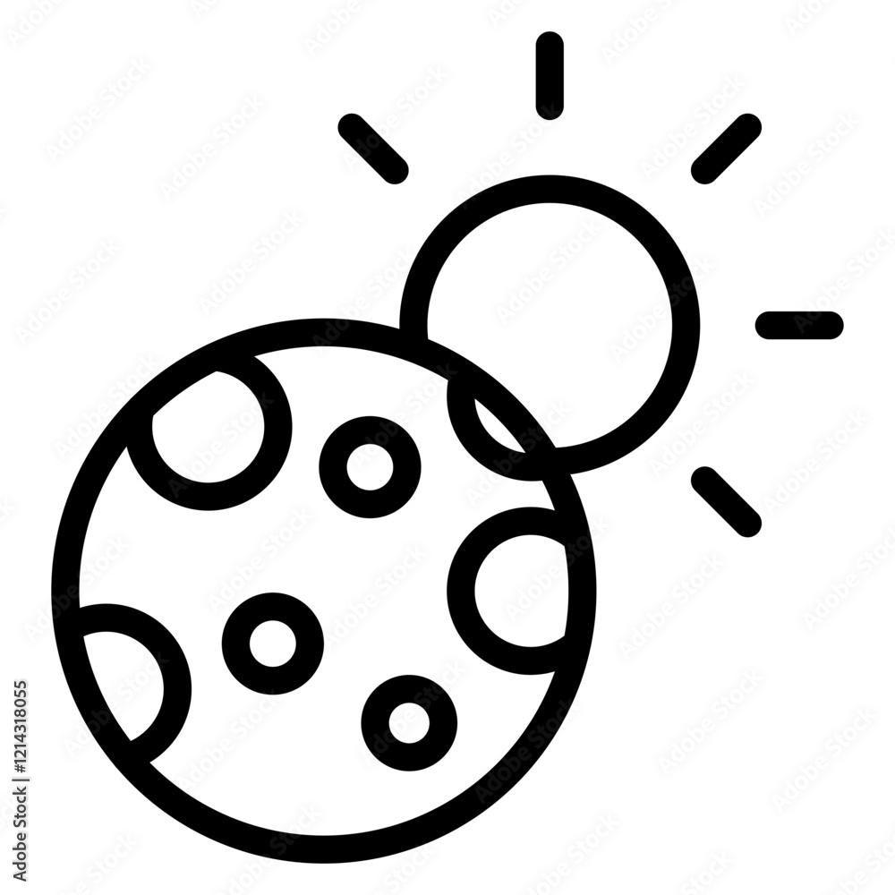 Obraz premium Eclipse Vector Design Icon Style