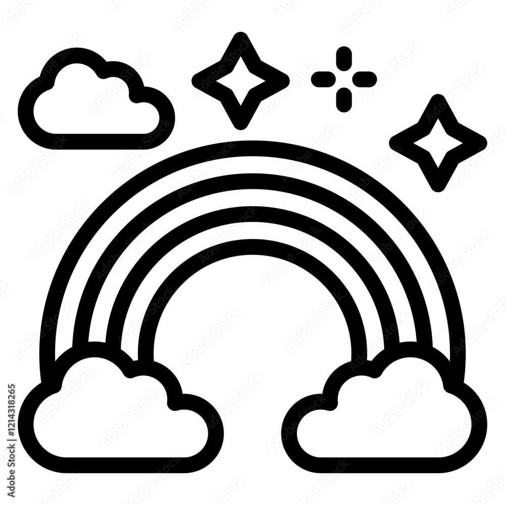 Rainbow Vector Design Icon Style Rainbow Vector Design Icon Style