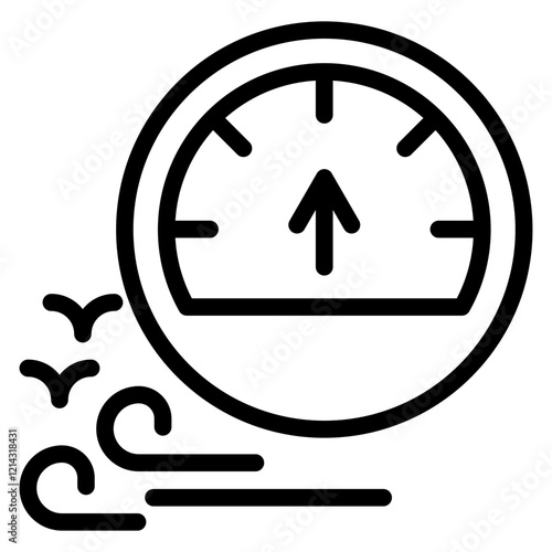 Barometer Vector Design Icon Style