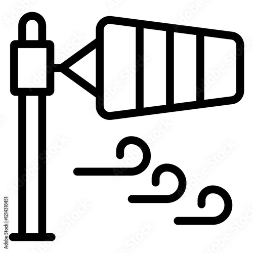 Windsock Vector Design Icon Style