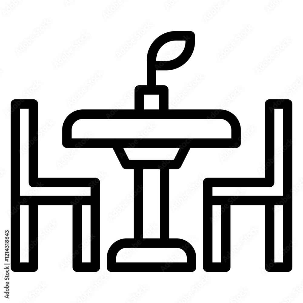 Dining Table Vector Design Icon Style Dining Table Vector Design Icon Style