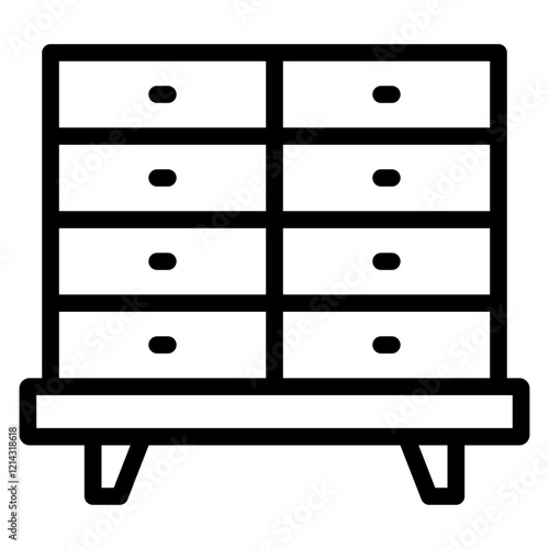 Drawers Vector Design Icon Style