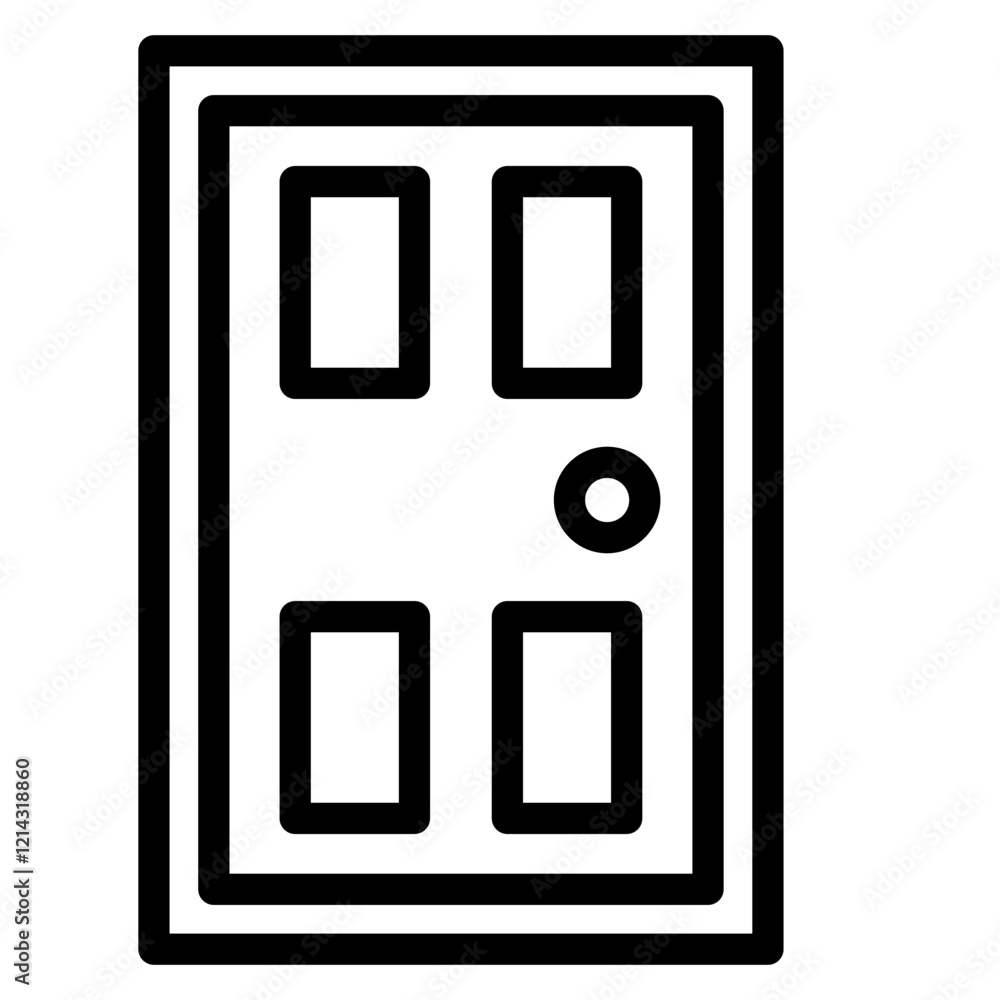 Door Vector Design Icon Style