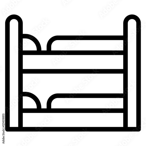 Bunk Bed Vector Design Icon Style