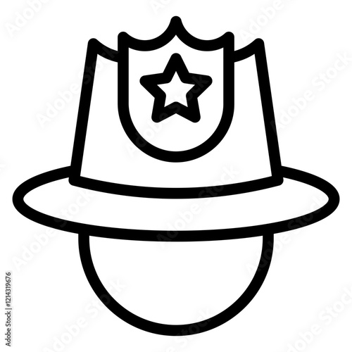 Police Hat Vector Design Icon Style