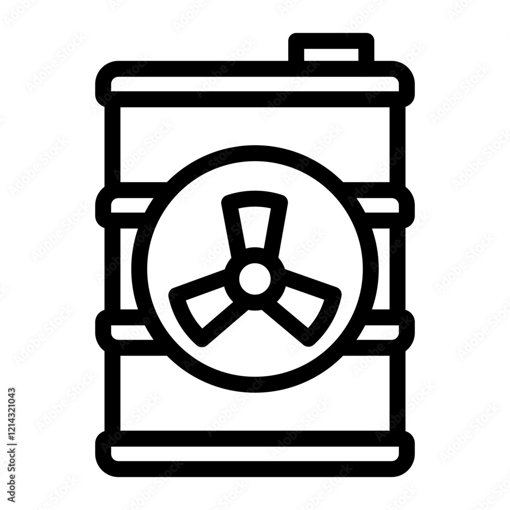 Radioactive Barrel Vector Design Icon Style Radioactive Barrel Vector Design Icon Style
