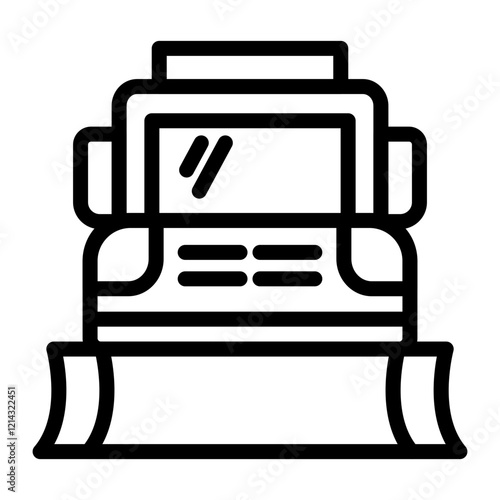 Snowplow Vector Design Icon Style