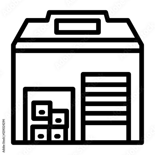 Warehouse Vector Design Icon Style