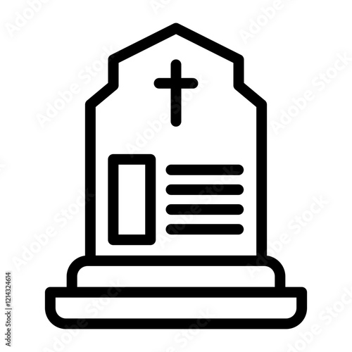 Cemetery Vector Design Icon Style