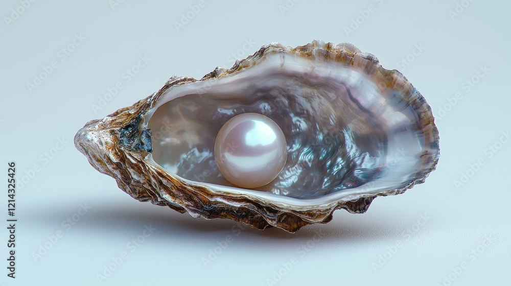 Oyster Shell Containing a Luminous Pearl Oyster Shell Containing a Luminous Pearl