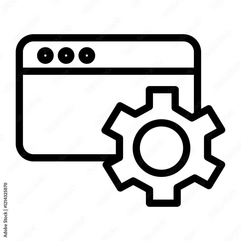 Web Setting Vector Design Icon Style Web Setting Vector Design Icon Style