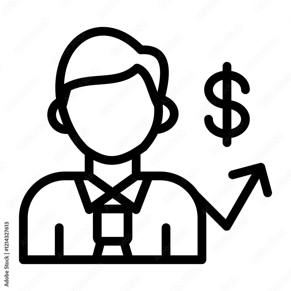 Obraz premium Broker Vector Design Icon Style