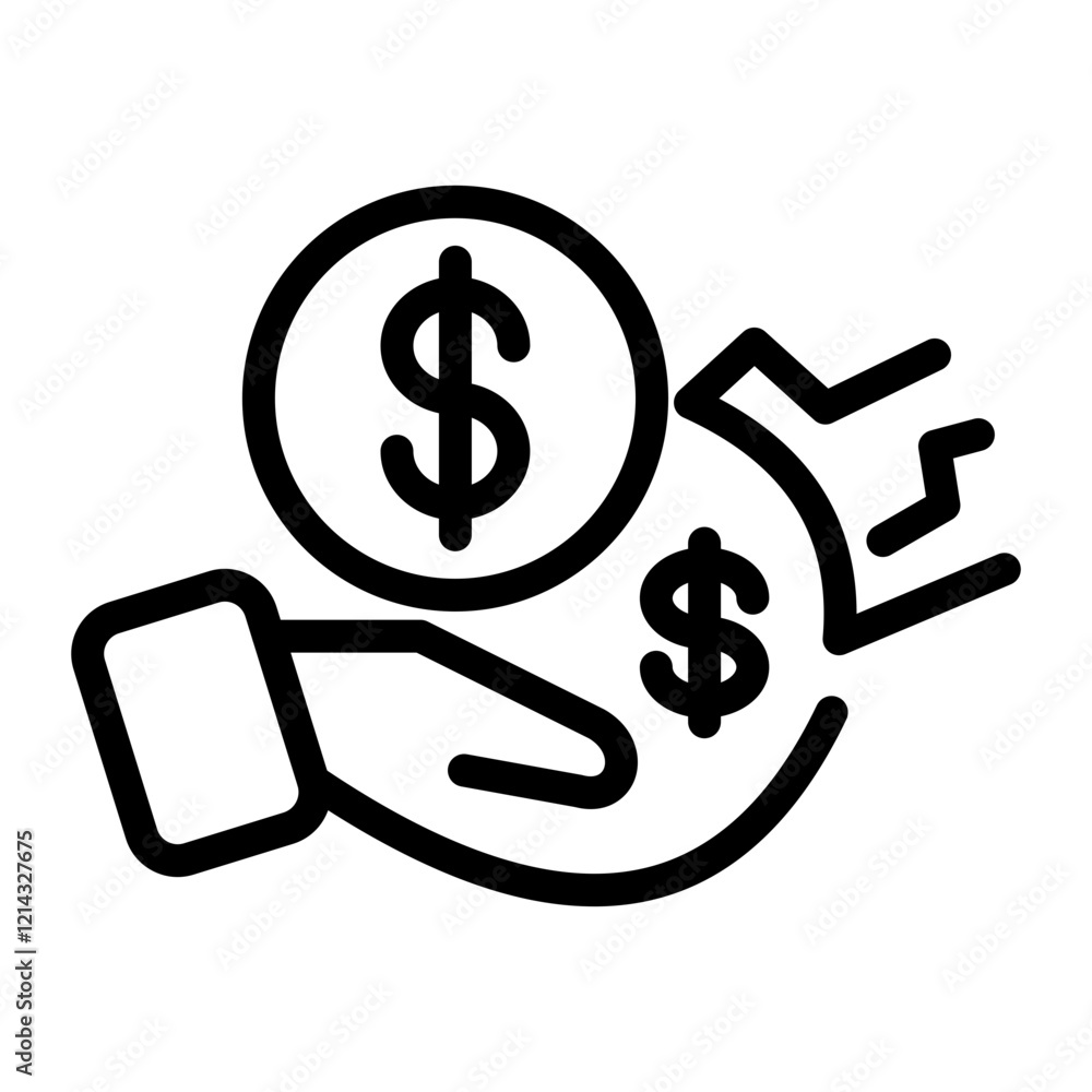Bankruptcy Vector Design Icon Style Bankruptcy Vector Design Icon Style