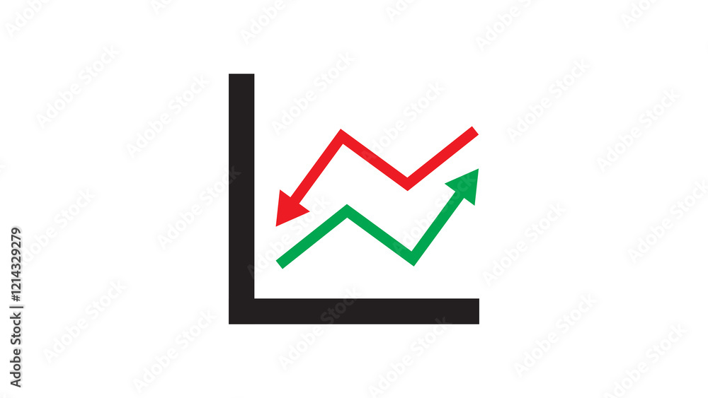 up down line arrow graph icon up down line arrow graph icon