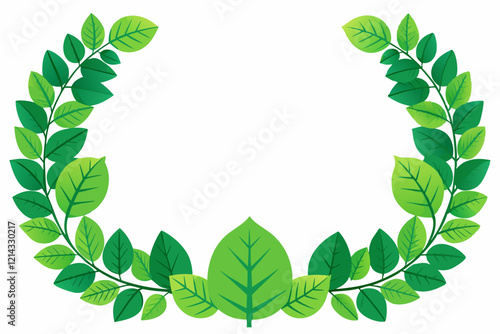 Leafy green border design for nature-themed projects