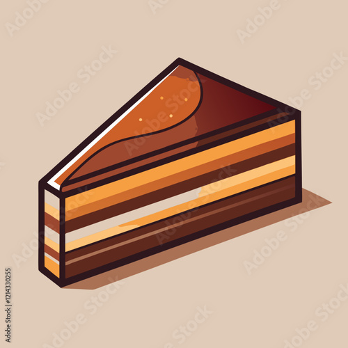 Chocolate cake slice with rich layers and smooth frosting