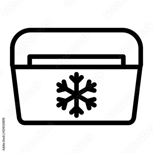 Deep Freezer Vector Design Icon Style