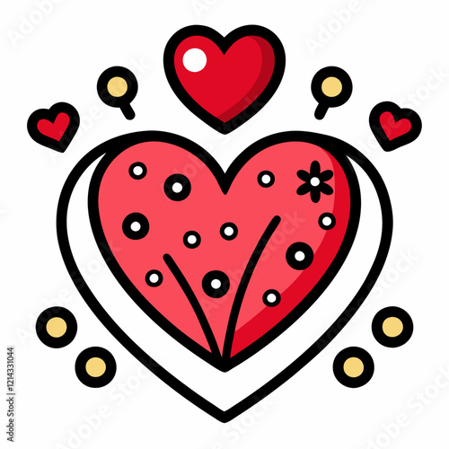 Celebrate love with a colorful heart design for Valentine's Day