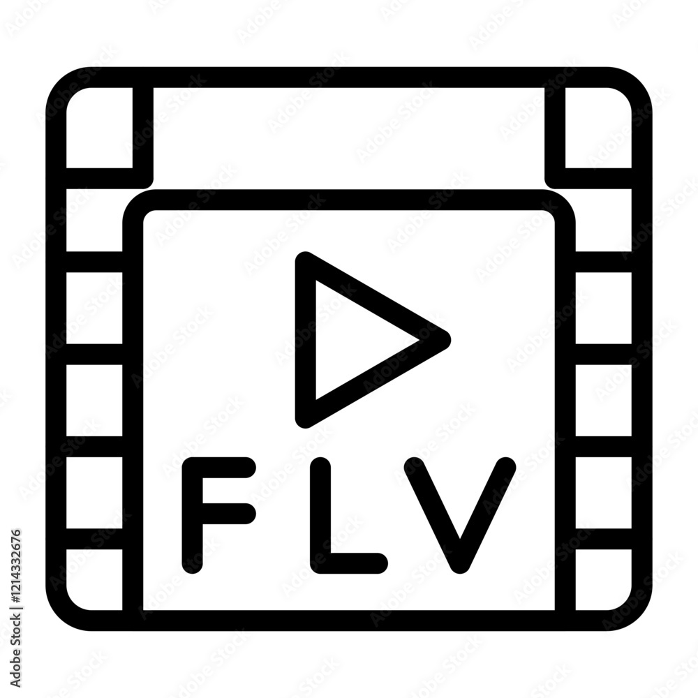 FLV Vector Design Icon Style