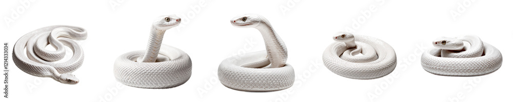 Fototapeta premium ethereal serpents gracefully coiled and poised