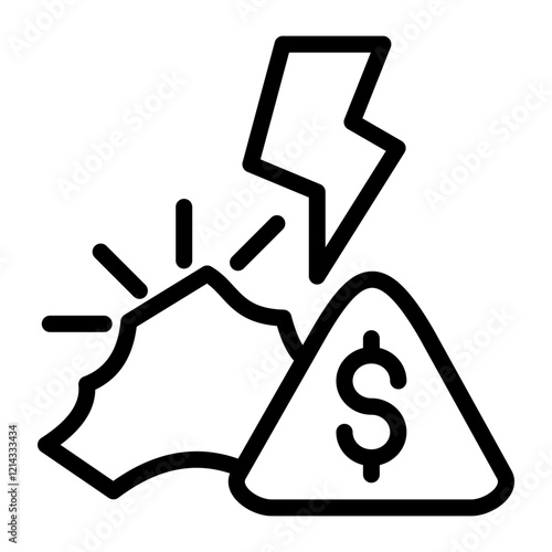 Risk Vector Design Icon Style